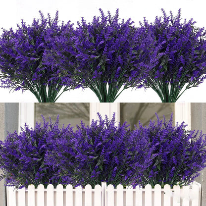 Evergreen Lavender Faux Plants – Outdoor Decor