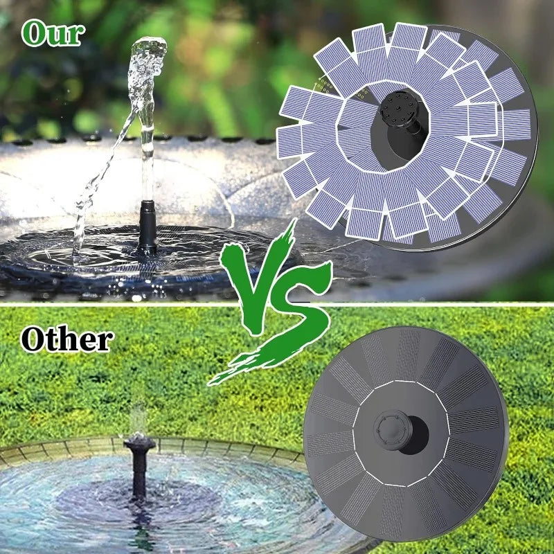 SolarBloom Fountain Pump – 6 Nozzle Garden Set