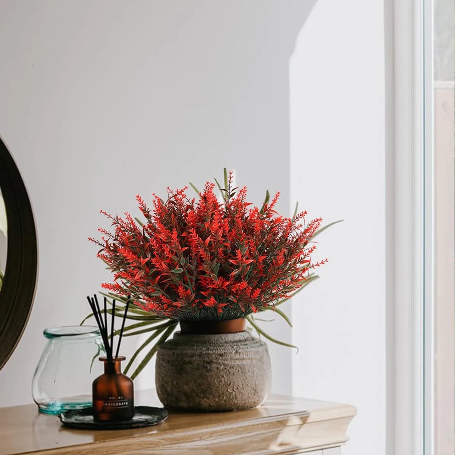 Evergreen Lavender Faux Plants – Outdoor Decor