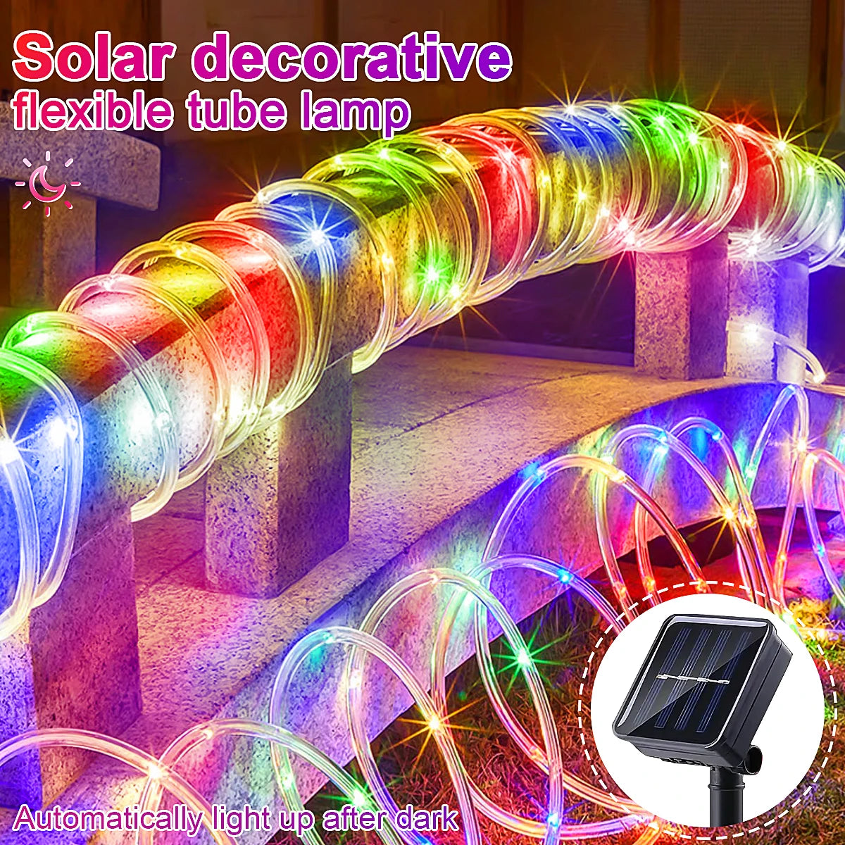 SolarGlow LED Rope Lights – Outdoor Garden Decor